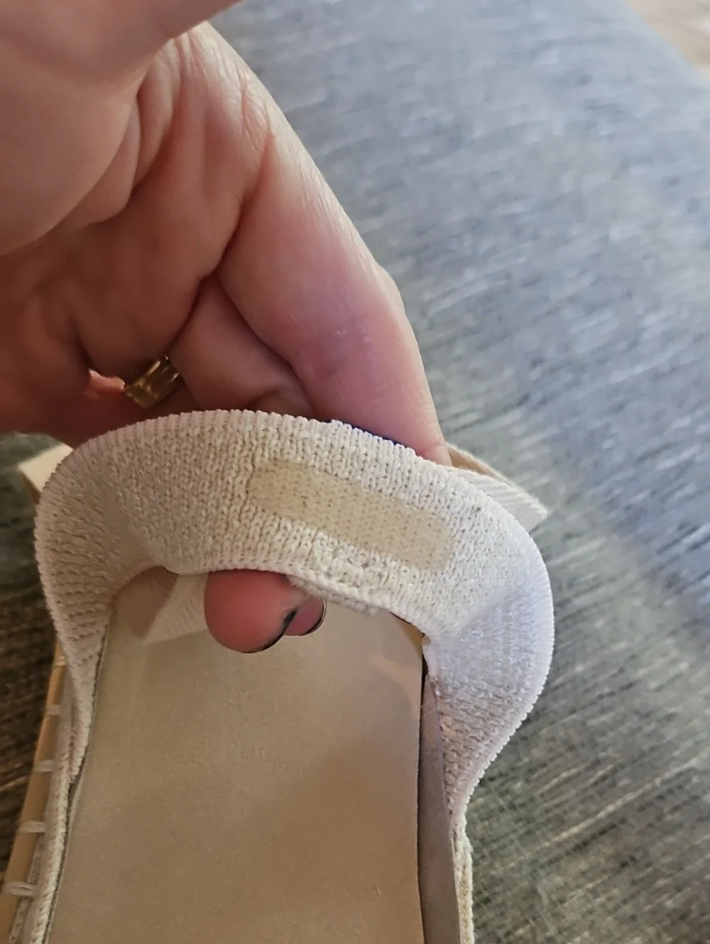 Rothy's Cream Espadrille Slingback Flats Sz 7.5 Never Worn